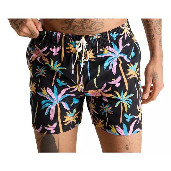 Chubbies 'The Black Light Nights' 5.5" Lined Swim Trunks Men’s Size Medium - Picture 1 of 7